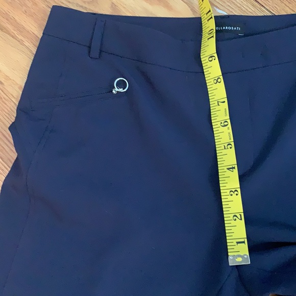 Mariella Rosario pants with silver zipper pull on 2 mock pockets. Made in Italy - Picture 4 of 9